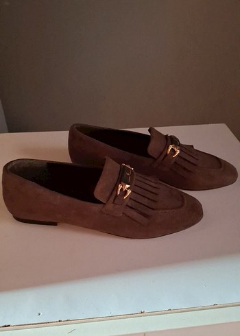 39 no Haki Süet Tokalı Kadın Loafer - Görsel 2
