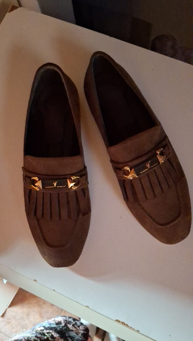 39 no Haki Süet Tokalı Kadın Loafer - Görsel 3