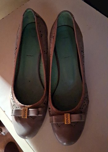 Gri dolgu topuk kemal tanca kadın ayakkabı - Görsel 4