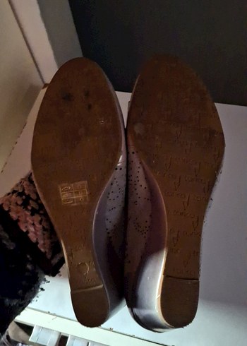 Gri dolgu topuk kemal tanca kadın ayakkabı - Görsel 3