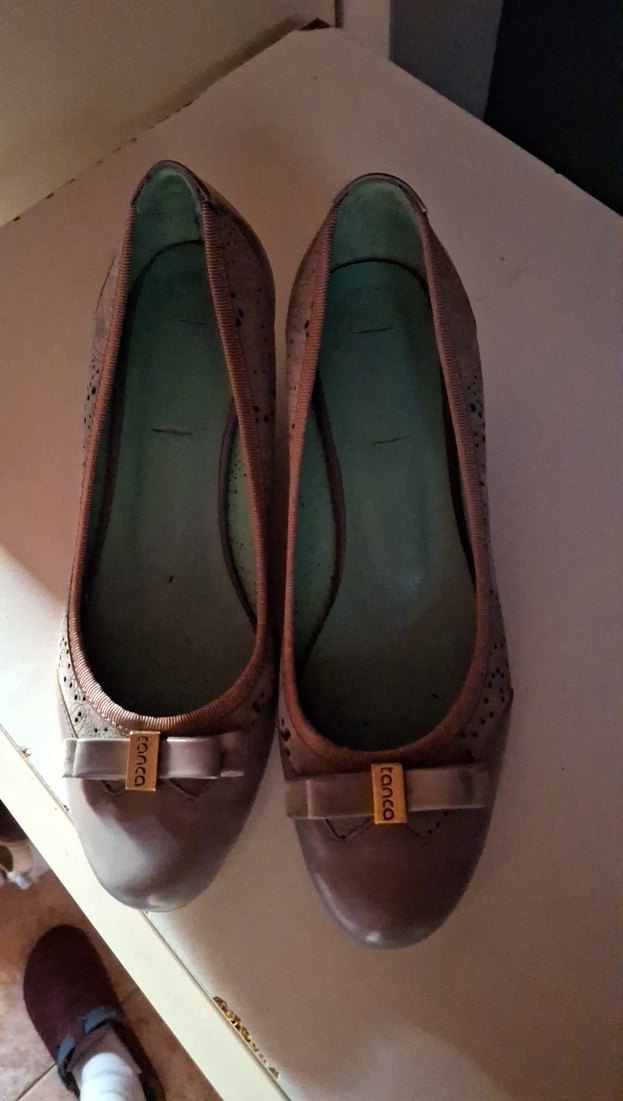 Gri dolgu topuk kemal tanca kadın ayakkabı - Görsel 4