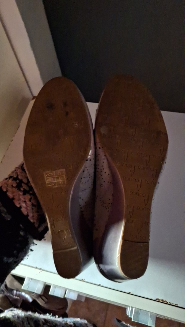 Gri dolgu topuk kemal tanca kadın ayakkabı - Görsel 3