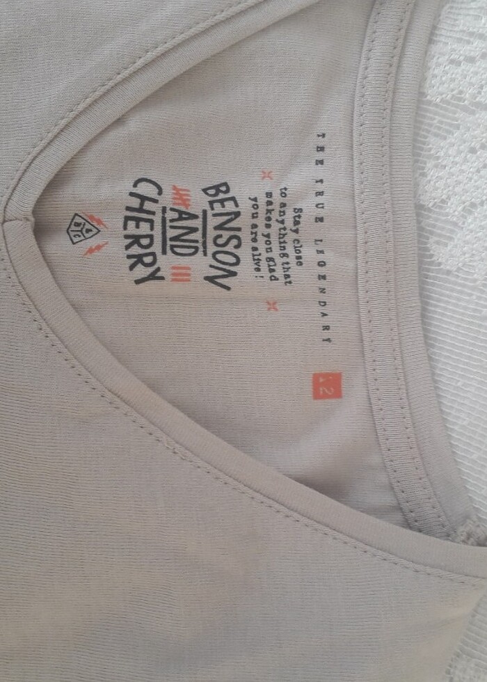 Benson cherry 12 yaş krem tişört - Görsel 4