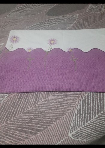 Mor Nakışlı pike 240x185santim çift kişilik kusursuz - Görsel 9