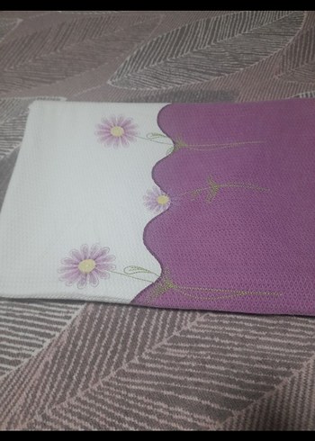 Mor Nakışlı pike 240x185santim çift kişilik kusursuz - Görsel 12
