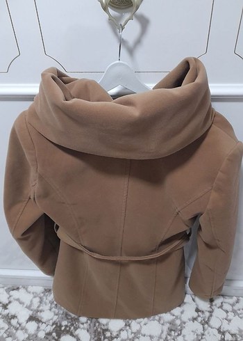 Düğmeli Bej Midi Kadın Kaban38,40uyumlu - Görsel 2
