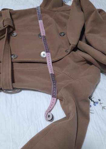Düğmeli Bej Midi Kadın Kaban38,40uyumlu - Görsel 9