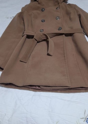 Düğmeli Bej Midi Kadın Kaban38,40uyumlu - Görsel 6