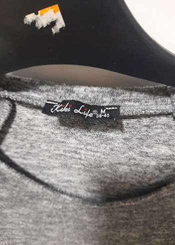 Gri Uzun Kollu güpür detaylı kazak38,40uyumlu - Görsel 6