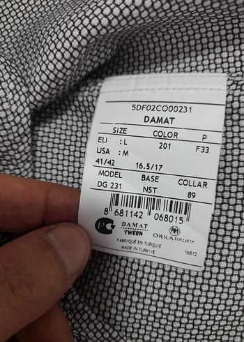 Altınyıldız damat orjinal ürün41,42 Gri ve kahve tonu karışımı Erkek Gömlek