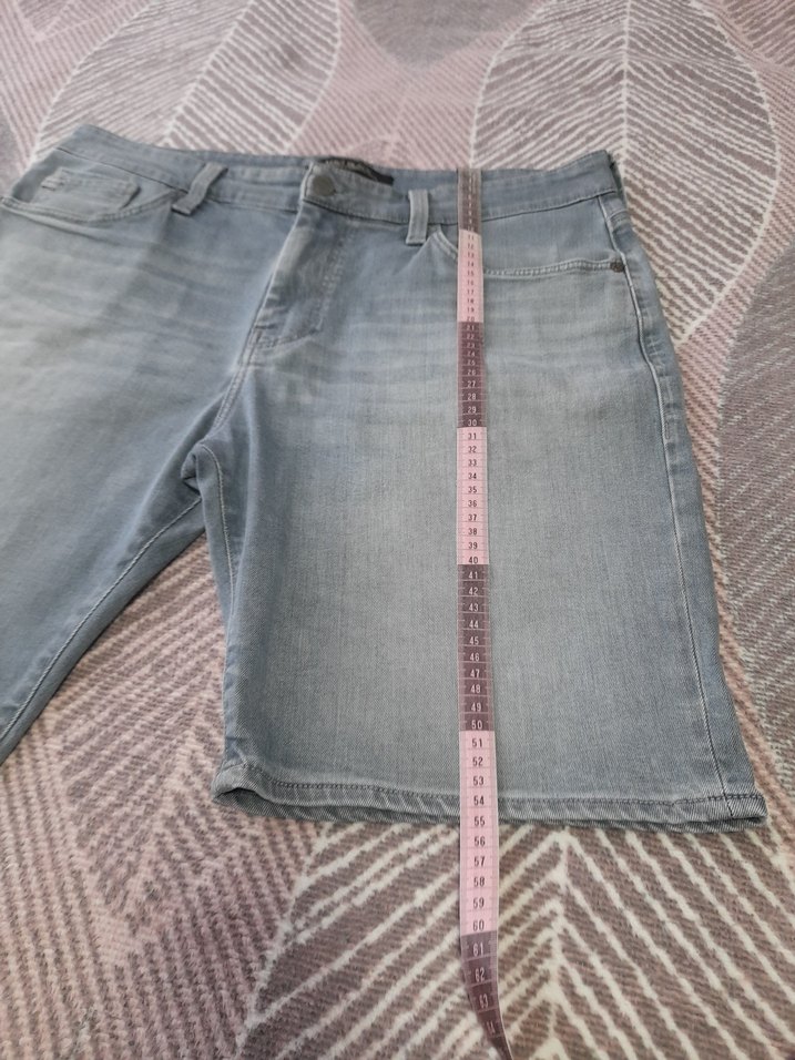 Orjinal 42,44uyumlu Mavi Erkek Kot Şort Bol Kesim - Görsel 3