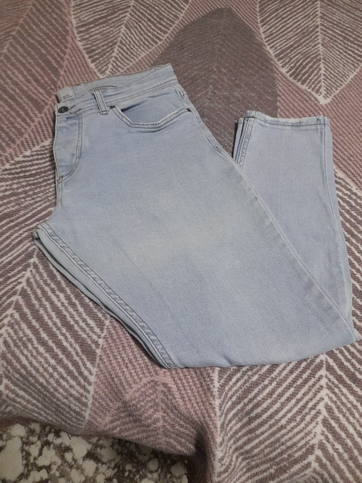 orjinal zara mavi renk32-32beden Rahat Kesim Erkek Kot Pantolon - Görsel 5