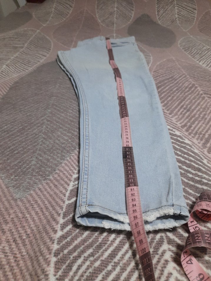 orjinal zara mavi renk32-32beden Rahat Kesim Erkek Kot Pantolon - Görsel 2