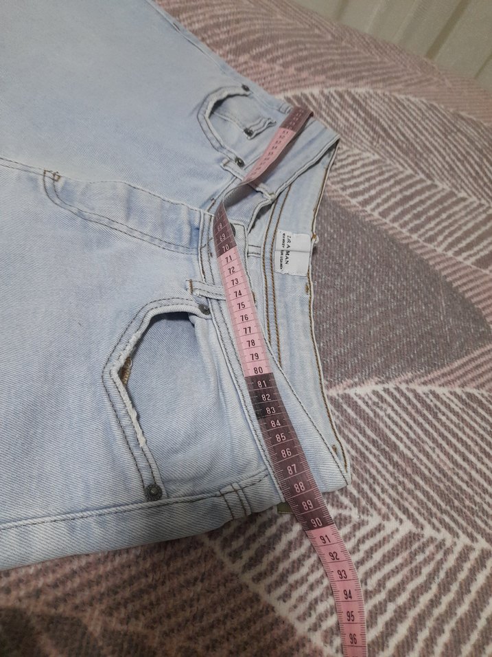 orjinal zara mavi renk32-32beden Rahat Kesim Erkek Kot Pantolon - Görsel 3