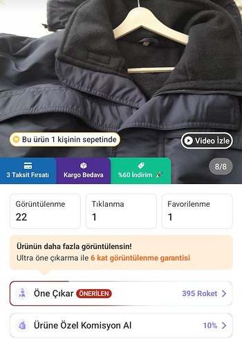 kalın içi polar soğuk geçirmez mont48, 52 arası uyumlu sıfır - Görsel 9