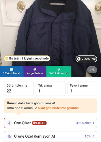 kalın içi polar soğuk geçirmez mont48, 52 arası uyumlu sıfır - Görsel 12