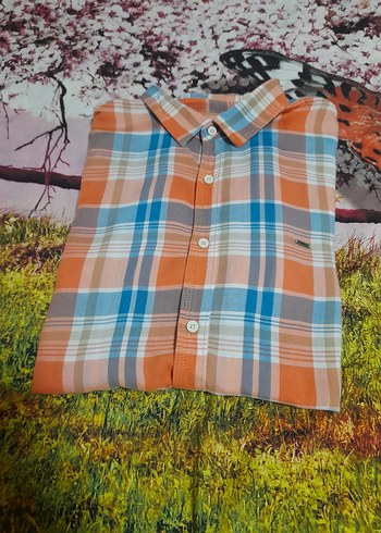 Erkek gömlek 44,46uyumlu Kısa Kollu Kareli Gömlek - Görsel 7