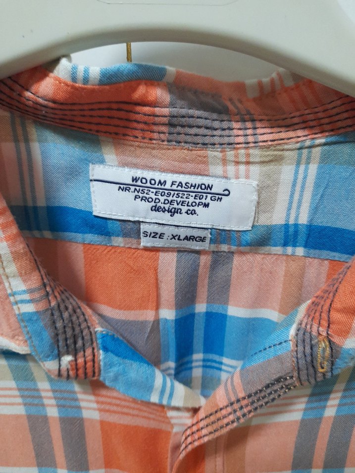 Erkek gömlek 44,46uyumlu Kısa Kollu Kareli Gömlek - Görsel 5