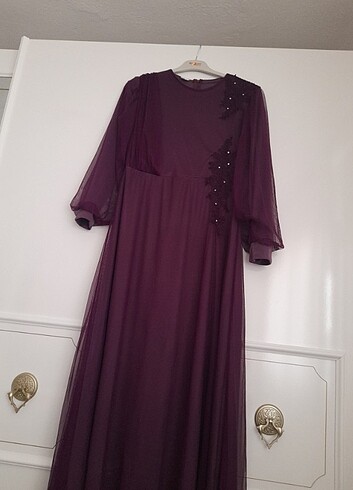 Abiye elbise tül detaylı 40ve42 uyumlu kusursuz - Görsel 5