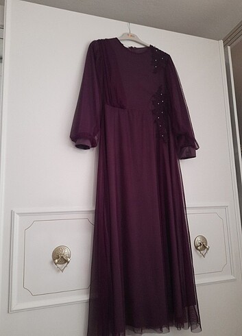 Abiye elbise tül detaylı 40ve42 uyumlu kusursuz - Görsel 6