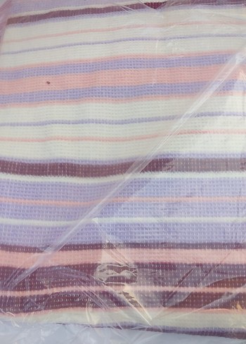 Lila Tonlarında Bağlama Desenli Pastel Battaniye - Görsel 4