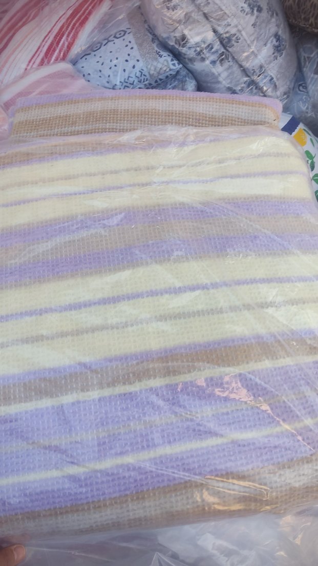 Lila Tonlarında Bağlama Desenli Pastel Battaniye - Görsel 2