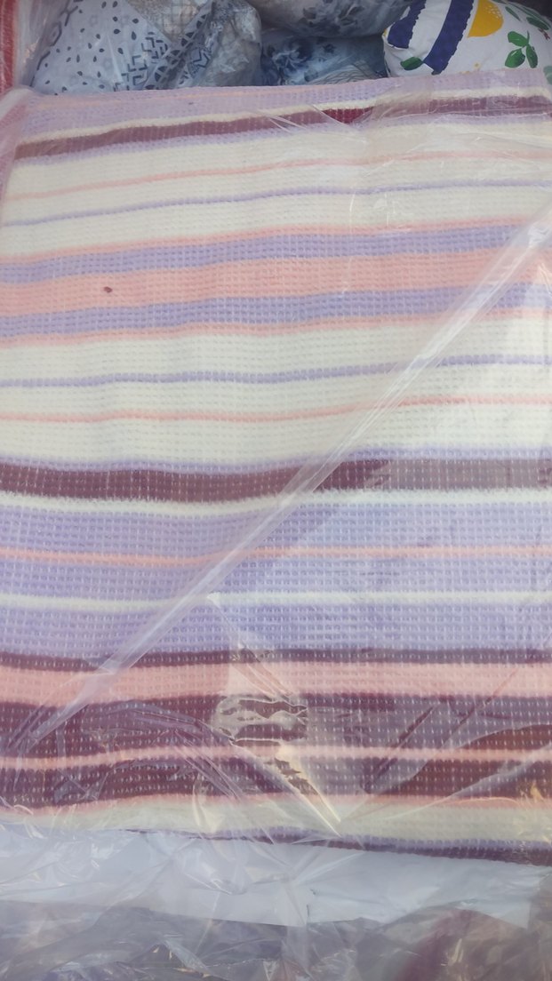 Lila Tonlarında Bağlama Desenli Pastel Battaniye - Görsel 4