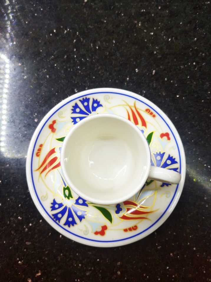 Renkli Çiçek Desenli Fincan Takımı - Görsel 3