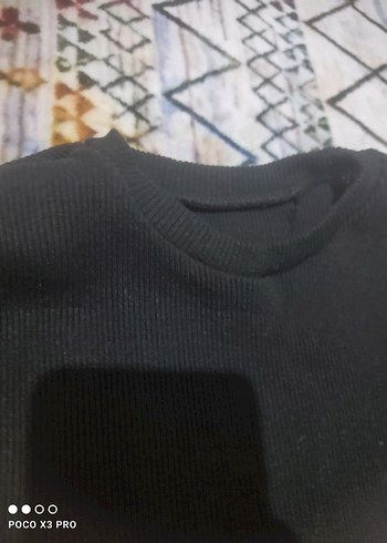 Beyaz Kadın Triko Sweatshirt - Görsel 5