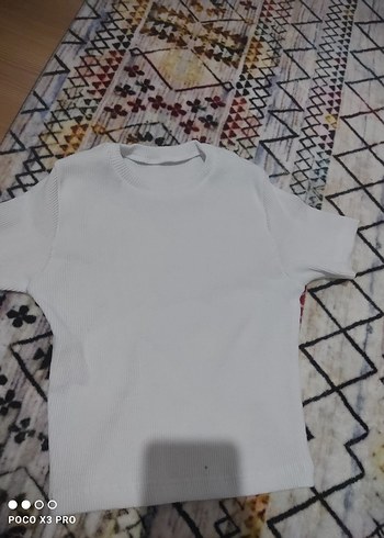 Beyaz Kadın Triko Sweatshirt - Görsel 3