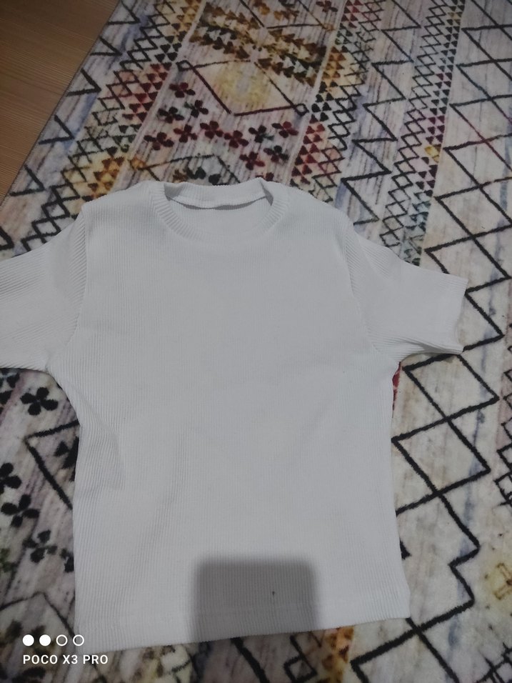 Beyaz Kadın Triko Sweatshirt - Görsel 3