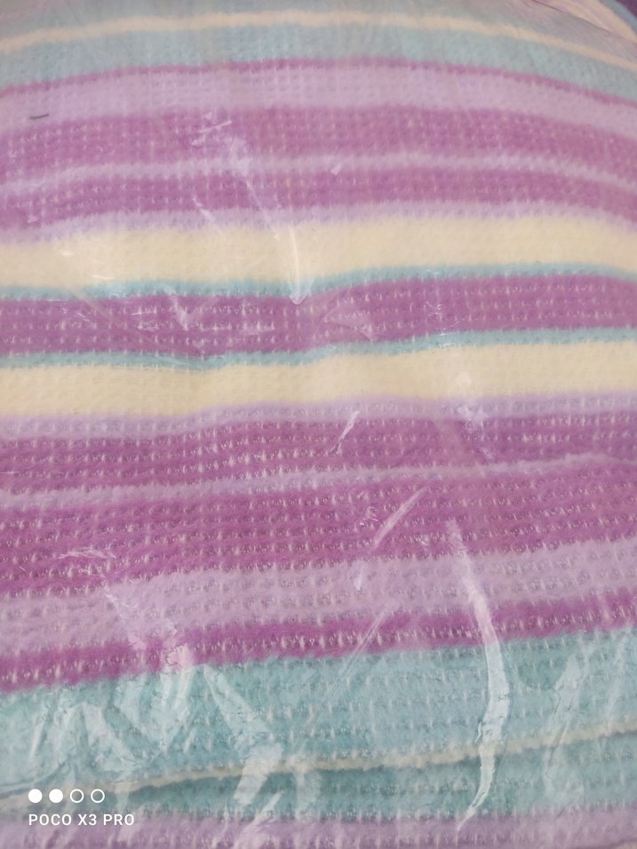 Pastel Çok Renkli Batik Desenli Battaniye - Görsel 4