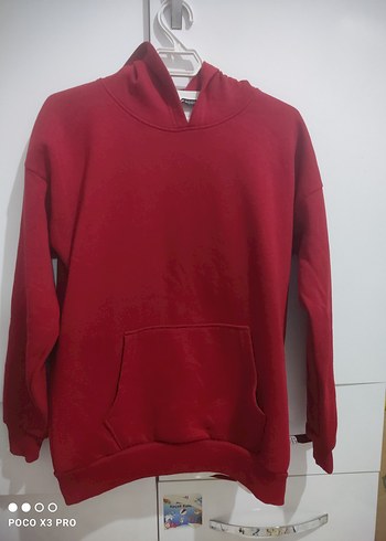 Kırmızı Kadın Sweatshirt Uzun Kollu - Görsel 3