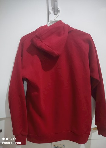 Kırmızı Kadın Sweatshirt Uzun Kollu - Görsel 4