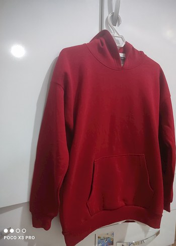 Kırmızı Kadın Sweatshirt Uzun Kollu - Görsel 2