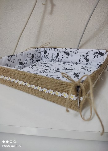 Gri Desenli Beyaz ekmek Sepeti - Görsel 2