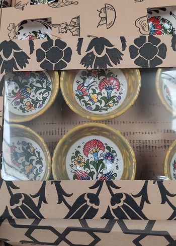 El Yapımı Çiçek Desenli Seramik Kase Seti - Görsel 2