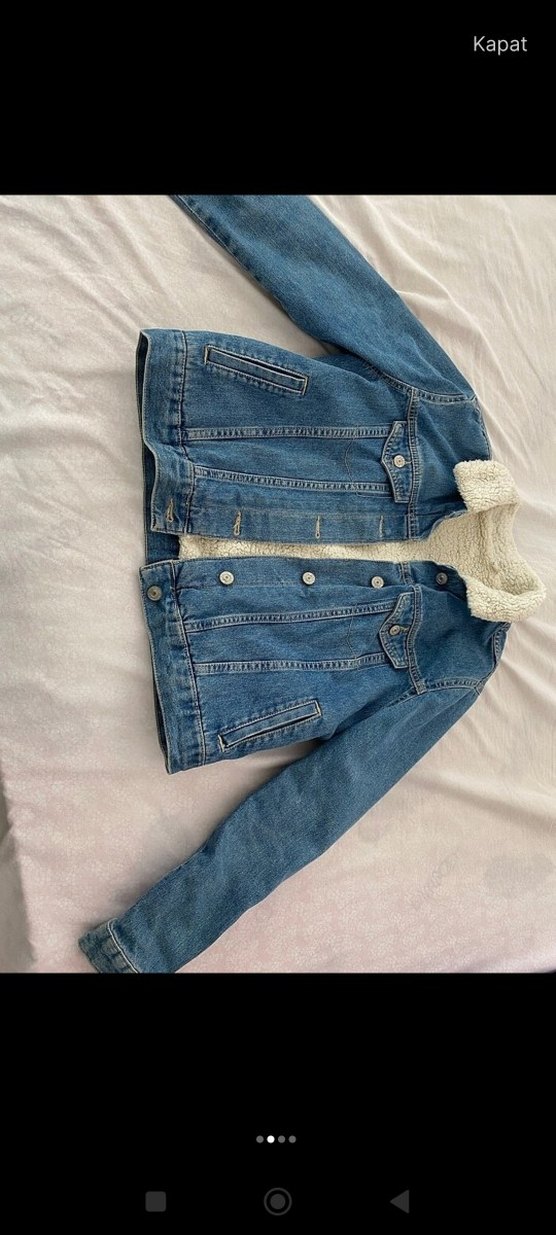 LCW Waikiki kürklü kot ceket - Görsel 2