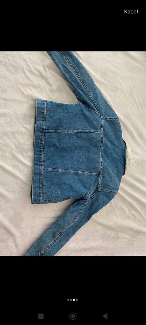 LCW Waikiki kürklü kot ceket - Görsel 3