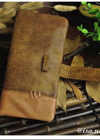 Kahverengi Vintage Erkek Biker Cüzdan - Görsel 4