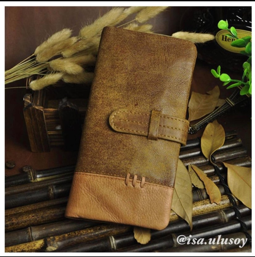 Kahverengi Vintage Erkek Biker Cüzdan - Görsel 2