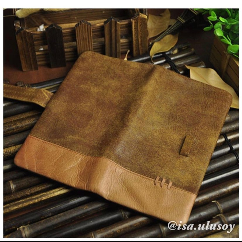 Kahverengi Vintage Erkek Biker Cüzdan - Görsel 3