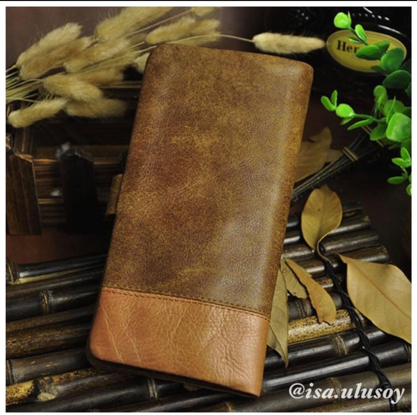 Kahverengi Vintage Erkek Biker Cüzdan - Görsel 5