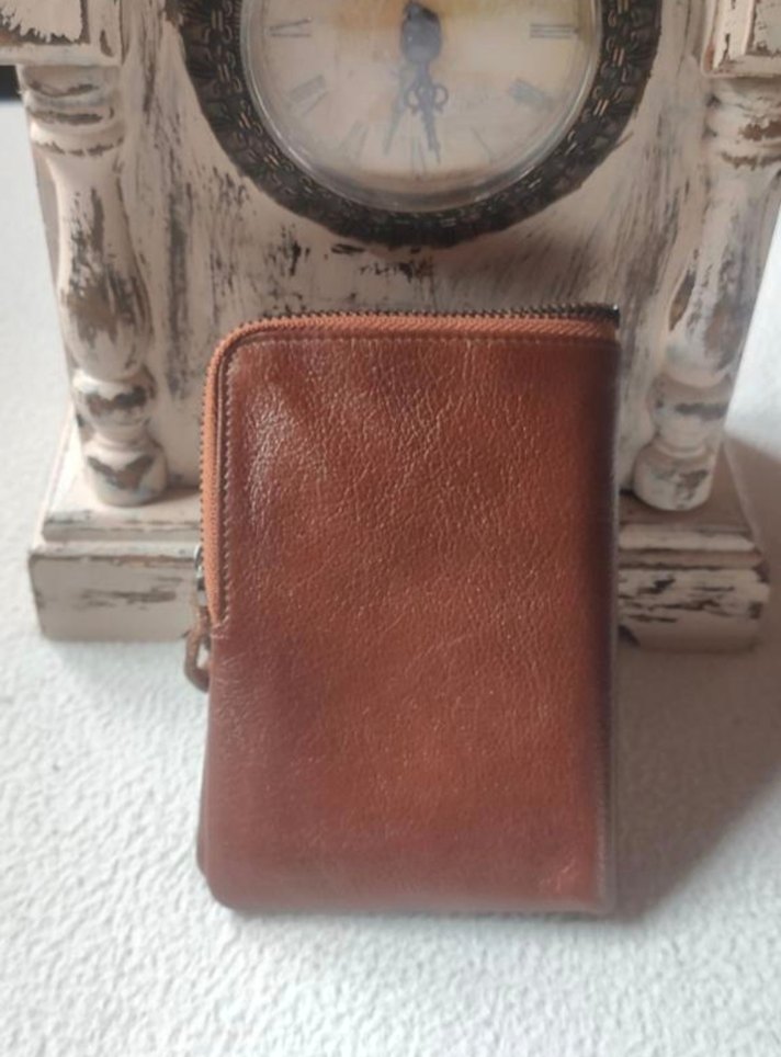 %100 hakiki deri Parlak Kahverengi Erkek Cüzdan - Görsel 5