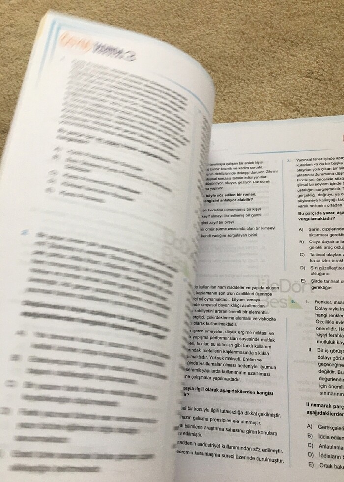 Kitabın arasından sadece 2 test çözülmüş geri kalan sayfalar boş - Görsel 4