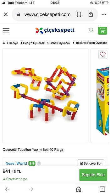 Quercetti Tubation Yapım Seti 40 Parça - Görsel 2