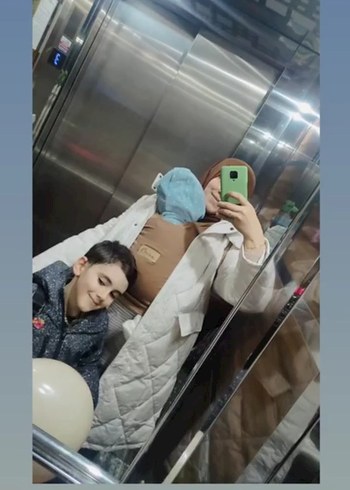 Cep Detaylı Camel Bebek Taşıma Şalı - Görsel 2