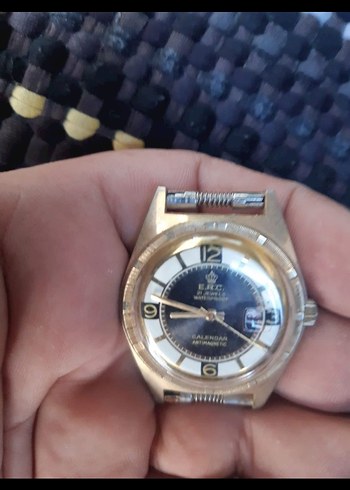 Beden altın Renk E.R.C marka Vintage 2K Dizayn Altın Erkek Kol Saati