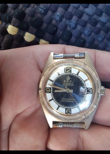Diğer E.R.C marka Vintage 2K Dizayn Altın Erkek Kol Saati