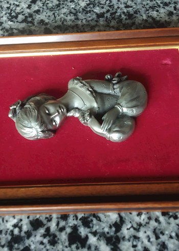 vintage Altın Renkli Parlak Kadın Figürlü Tablo - Görsel 3